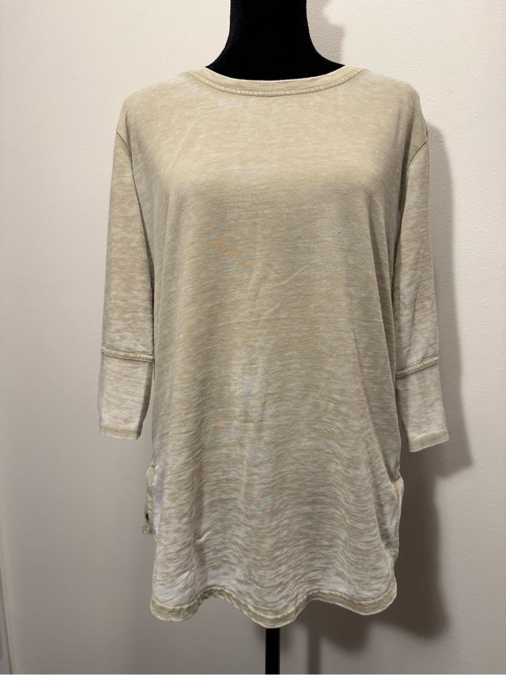 Jane and Delancey Light Beige Slub Knit Tunic